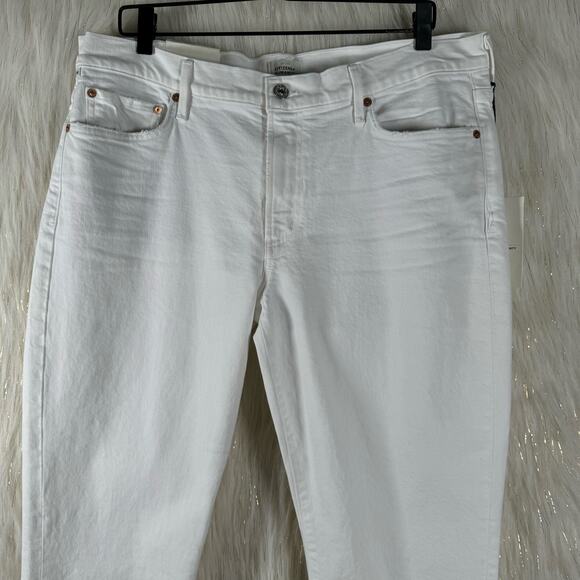 NWT Citizens of Humanity Ella Mid Rise Cropped Jeans Moonglow White Size 32 - Picture 4 of 15